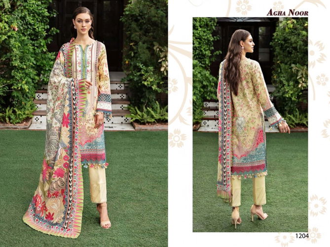 Agha Noor Vol 12 Printed Lawn Cotton Pakistani Dress Material Wholesale Online
